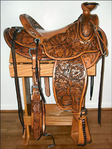 HORSE// western hot seat leather saddle free headstall
