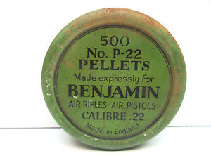 Early (BENJAMIN PELLET TIN MADE IN ENGLAND) Owned By FRANK MIHALYI  Air Pistol