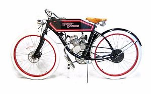 Antique pre-war Harley Davidson board track racer motorized bike 80 cc engine