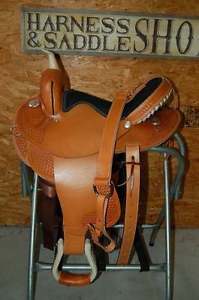 15" GW CRATE BARREL RACING SADDLE NEW FREE SHIP CUSTOM MADE IN AMERICA TRAIL USA