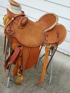 Custom Made Roughout Western Saddle 16"