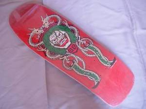 Vintage Powell Peralta MASK Dragon Skull Multicolor Skateboard Skate Board Deck