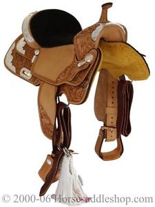 BLACK SUEDE SEAT 16'' WESTERN SHOW SADDLE WITH TACK SET