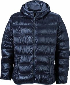 James & Nicholson - Daunenjacke Men's Down Jacket, Giacca Uomo, Nero (black/grey