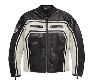 Orig. Harley-Davidson moto-giacca in pelle, Marcati CE, 98124-17EM/000M Tgl M