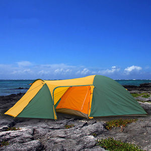 Extérieur Camping Double Couche 3-4Person 1 Hall 1 Chambre Tente