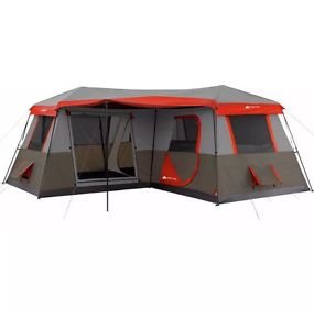 Ozark Trail 16x16-Feet 12-Person 3 Room Instant Cabin Tent. L-shape. Best Deal