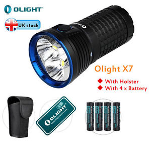 Olight Torch X7 Marauder Max 9000 LM 3 x CREE CW LED Flashlight +18650 Batteries
