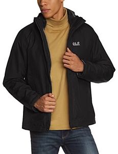 Jack Wolfskin, Giacca Crush'n Ice 3 in 1 Uomo, Nero (Black), S
