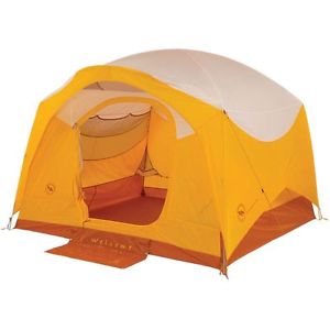 Big Agnes Big House Deluxe Tent: 4-Person 3-Season Gold/White One Size