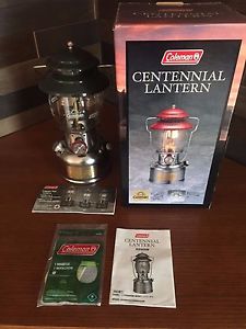 Coleman~100 Year Centennial Lantern~Very Rare~With Brass Front Plate~