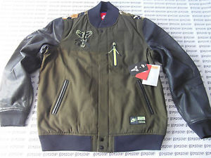 NIKE NSW DISTRUTTORE 'NERO MAMBA' KOBE BRYANT PELLE GIACCA STILE VARSITY