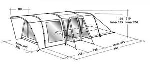 easy camp Palmdale 600A - Modell 2016 Campingzelt 6-Personenzelt Familienzelt