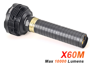ACEBEAM X60M 10000 lumens 3x Cree MT-G2 Q0 LED Rechargeable Flashlight Torch
