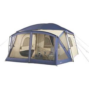 Camping Tents 12-Person Cabin Tent With Screen Porch Sleeping Unit Blue Tent New