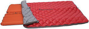 Exped DeepSleep 250 Sleeping Bag (700 Duck Down)-Red-Medium-Right