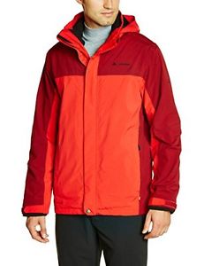 Vaude, Giacca Uomo Kintail 3in1 II, Rosso (red), L