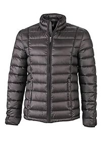James & Nicholson - Daunenjacke Men's Quilted Down Jacket, Giacca Uomo, Nero (Bl