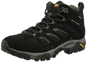 Merrell - Moab Mid Gore-tex, Scarpe da Arrampicata Alta Uomo, Nero (Black), 41.5