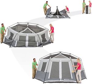 8-Person Cabin Tent Instant Hexagon Outdoor Vacation Camping Hiking Family
