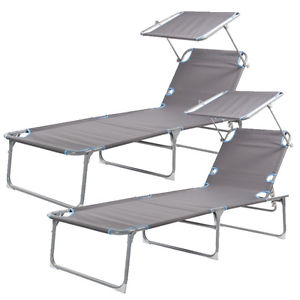 Giardino Campeggio Strand Lettino 2er Set Sedie sdraio con
