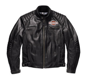 Orig. Harley-Davidson moto-giacca in pelle, Marcati CE, 98125-17EM/000L Tgl L