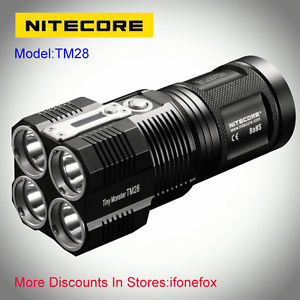 Nitecore TM28 LED Flashlight 6000 Lumens 4×18650 Battery Pack (Upgrade of TM26)