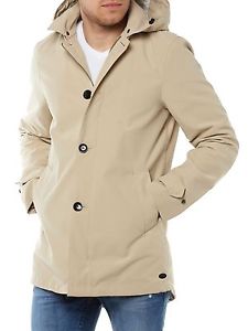 SCOTCH & SODA GIACCA PARKA UOMO CAPPUCCIO RIMOVIBILE 136126 BEIGE CERBIATTO UOMO