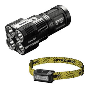 Nitecore TM28 Rechargeable Flashlight w/Nitecore NU10 Rechargeable Headlamp