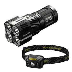 Nitecore TM28 Rechargeable Flashlight w/Nitecore NU30 Rechargeable Headlamp