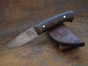 EXKLUSIVES CUSTOMS Zlatoust Damast Messer Outdoor / Jagdmesser 180 Lagen HRC-60