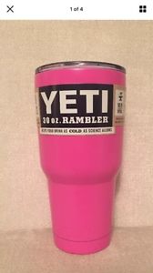 30 YETI CUP 30oz Pink Rambler Tumbler Water/Coffee Drinks Fits Car Cup Holder
