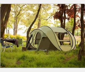 5-6 Persons Army Green Camping Hiking Tent 1'S Outdoor Waterproof *