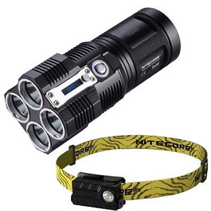 Nitecore TM26 LED Flashlight -4000Lm w/Nitecore NU20 Rechargeable Headlamp
