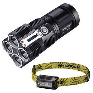 Nitecore TM26 LED Flashlight -4000Lm w/Nitecore NU10 Rechargeable Headlamp