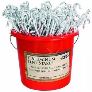 200 Piece Aluminium Tent Peg Bucket. Free Shipping