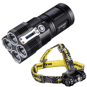 Nitecore TM26 LED Flashlight -4000Lm w/Nitecore HC50 2016 Edition Headlamp