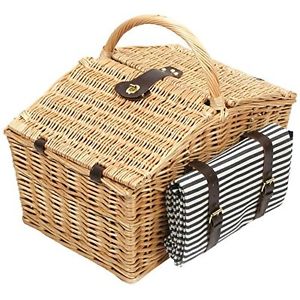 Greenfield Collection – Cestino da picnic in vimini, colore: marrone