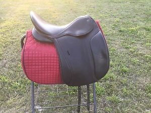 Black Stellar Calypso (Smith Worthington) Dressage saddle 171/2" extra wide EUC