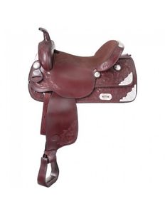 Tough-1 Western Saddle Seat Silver Accents 15 1/2