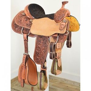 New! 14" Coolhorse Saddles Team Roping Saddle Code: COOL14TR78OAKCHE