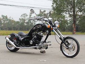 FREE SHIPPING PREMIUM VILLAIN MINI CHOPPER MOTORCYCLE POCKET BIKE GAS BLACK