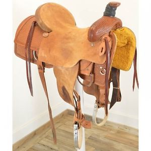 Used 16" Jim Sands Custom Maker Ranch Saddle Code: U16JIMSANDS12BSK