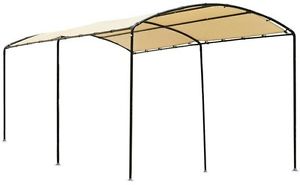 New ShelterLogic Steel Black Frame Sandstone Cover Collapsible Waterproof Canopy
