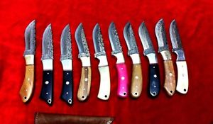 custom handmade Skinner Damascus knife