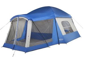 TENT 8 Person Klondike Tent,Camping Family Cabin Shelter outdoor hiking Blue