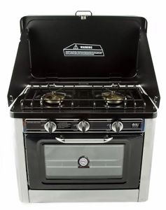 CAMP CHEF Portable Outdoor Camping LPG Gas Oven Hob with 2 Burner Rings