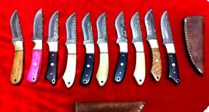 custom handmade Skinner Damascus knife