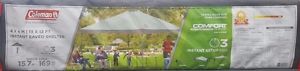 Coleman 13 ft x 13 ft Instant Eaved Shelter Screen house Canopy Tent Camp Sun AU