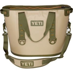 NWT YETI Hopper 20 Soft Side Cooler Field Tan/Blaze Orange *AUTHENTIC*